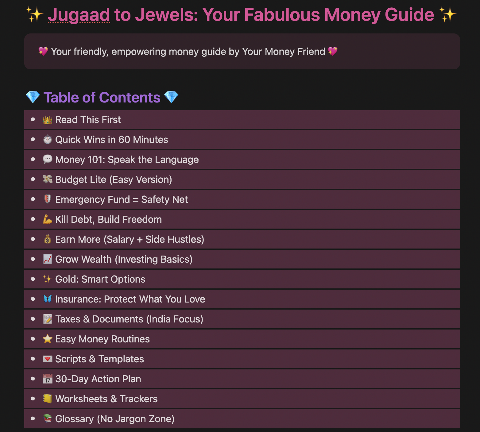 Jugaad to Jewels: The Girlboss Financial Guide 💅